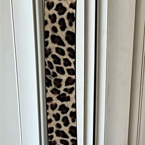 Leopard-Print Velvet Belt For Women (43 Inches